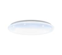 Plafoniera Moderna Giron-S Acciaio Bianco Luce Led Integrato 36W