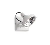 Plafoniera Moderna Glim Metallo Bianco 1 Luce Gu10 10W 3000K Luce Calda