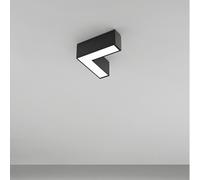 Plafoniera Moderna Grid Giunto L Alluminio Nero Led 10W Dimmerabile Ip20