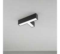 Plafoniera Moderna Grid Giunto T Alluminio Nero Led 12W Dimmerabile Ip20 [EEK: A++]