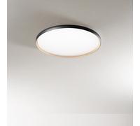 Plafoniera Moderna Halo Metallo Nero Oro Led 45W Dimmerabile Ip20 [EEK: A++]