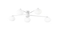 Plafoniera Moderna Hermes Metallo Bianco 5 Luci G9 28W 3000K Ip20