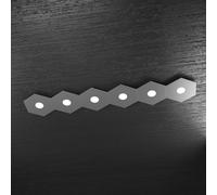 Top Light Plafoniera Hexagon 1142-6L-GA Metallo 6 luci LED 12x6W Grigio Antracite