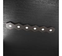 HEXAGON APPLIQUE-PLAFONIERA 6 LUCI MARRONE 1142-6L-MA
