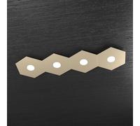 Plafoniera Moderna Hexagon Metallo Sabbia 4 Luci Led 12X4W [EEK: A++]