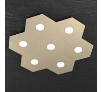 Plafoniera Moderna Hexagon Metallo Sabbia 7 Luci Led 12X7W