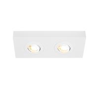 Plafoniera Moderna Hoka Metallo Bianco 2 Led Integrato 4W Da 2700 A 4000K