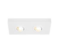 Plafoniera Moderna Hoka Metallo Bianco 2 Led Integrato 4W Da 2700 A 4000K [EEK: A++]