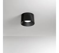 Plafoniera Moderna Hole Metallo Nero Lucido Led 24W Dimmerabile Ip20
