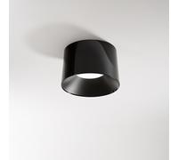 Plafoniera Moderna Hole Metallo Nero Lucido Led 36W Dimmerabile Ip20