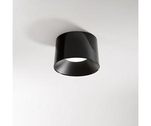 Plafoniera Moderna Hole Metallo Nero Lucido Led 36W Dimmerabile Ip20