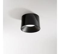 Plafoniera Moderna Hole Metallo Nero Lucido Led 36W Dimmerabile Ip20
