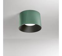 Plafoniera Moderna Hole Metallo Verde Lucido Led 36W Dimmerabile Ip20