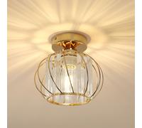 PLAFONIERA MODERNA IN CRISTALLO ROTONDA E27 - LAMPADARIO DA SOFFITTO ELEGANTE E