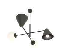 Plafoniera Moderna Industrial Njord 4 Luci Nero