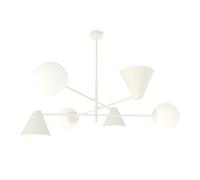 Plafoniera Moderna Industrial Njord 6 Luci Bianco [EEK: A++]