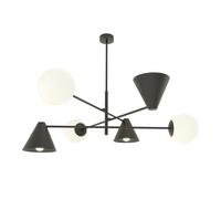 Plafoniera Moderna Industrial Njord 6 Luci Nero [EEK: A++]