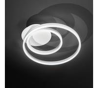 Plafoniera Moderna Kirko Metallo Bianco Acrilico Led 42W Cct 3000/4000/6000K