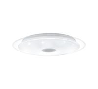 Plafoniera Moderna Lanciano 1 Acciaio Bianco Luce Led Integrato 18,8W