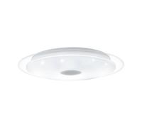 Plafoniera Moderna Lanciano 1 Acciaio Bianco Luce Led Integrato 18,8W