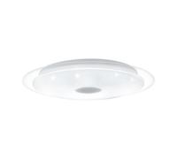 Plafoniera Moderna Lanciano 1 Acciaio Bianco Luce Led Integrato 18,8W
