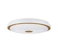 Plafoniera Moderna Lanciano 1 Acciaio Bianco Luce Led Integrato 24W