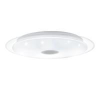 Plafoniera Moderna Lanciano 1 Acciaio Bianco Luce Led Integrato 33W