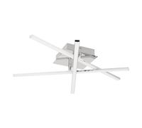 Plafoniera Moderna Lasana 1 Acciaio Cromo 3 Luci Led Integrato 3,5W