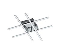 Plafoniera Moderna Lasana 1 Acciaio Cromo 4 Luci Led Integrato 5,3W