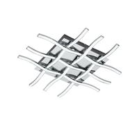 Plafoniera Moderna Lasana 1 Acciaio Cromo 6 Luci Led Integrato 6W