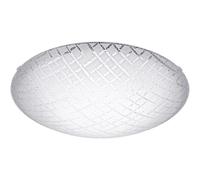 PLAFONIERA MODERNA LED 11W BIANCA CON VETRO SCANALATO D.31,5 GL0985