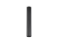 Plafoniera Moderna Look Metallo Nero 1 Luce 7W 3000K Luce Calda H40Cm
