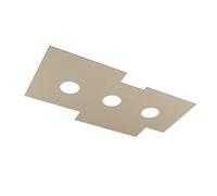 Plafoniera Moderna Rettangolare Plate Metallo Sabbia 3 Luci Gx53 [EEK: A++]