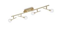 Plafoniera Moderna Maracas Metallo Ottone 4 Luci 2W 3000K Luce Calda [EEK: A++]