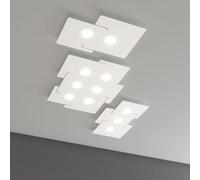 Plafoniera Moderna Echo Metallo Bianco 2 Luci Gx53