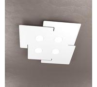 Plafoniera a led ECHO Top Light in metallo Bianco rettangolare con 4 attacchi lampadina Gx53 - 1161/4