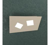 Plafoniera Moderna Note Metallo Sabbia 2 Luci Gx53 35Cm