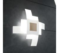 Plafoniera Moderna Metallo Sabbia Vetro Bianco 4 Luci E27 75Cm