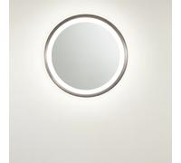 Plafoniera LED 38W 2660Lm 3000K Mirò in alluminio Grigio titanio interno specchiato d.40cm