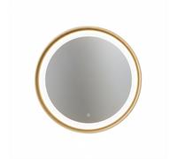 Plafoniera LED 38W 2660Lm 3000K Mirò in alluminio oro interno specchiato d.40cm