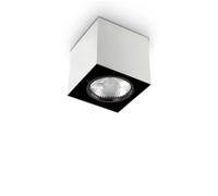 Plafoniera Moderna Mood Square Alluminio Bianco 1 Luce Gu10 7W 3000K D15Cm