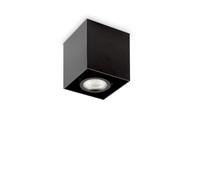 Plafoniera Moderna Mood Square Alluminio Nero 1 Luce Gu10 7W 3000K D9Cm [EEK: A++]
