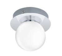 Plafoniera Moderna Mosiano Acciaio Cromo 1 Luce Led Integrato 3,3W