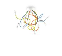 Plafoniera Moderna Multiflex Metallo Multicolor 8 Luci E14