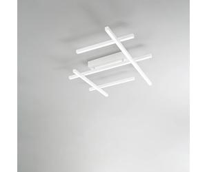 Plafoniera Moderna Net Bianco Led Media