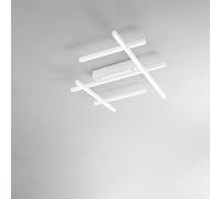 Plafoniera Moderna Net Bianco Led Media
