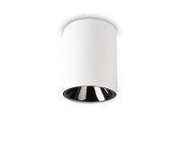 Plafoniera Moderna Nitro Round Alluminio Bianco Led 15W 3000K Luce Calda