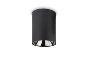 Plafoniera Moderna Nitro Round Alluminio Nero Led 15W 3000K Luce Calda