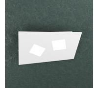 Plafoniera Moderna Note Metallo Bianco 2 Luci Gx53 35Cm