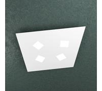 Plafoniera Moderna Note Metallo Bianco 4 Luci Gx53 55Cm